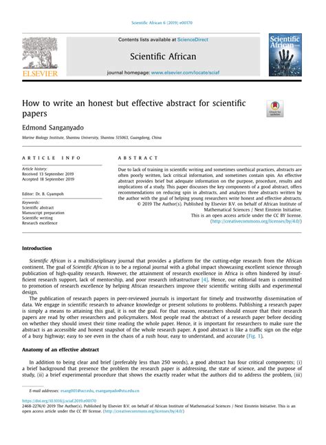How to write an honest but effective abstract for scientific papers.